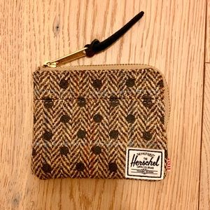 NWOT Herschel Tweed Herringbone Wallet